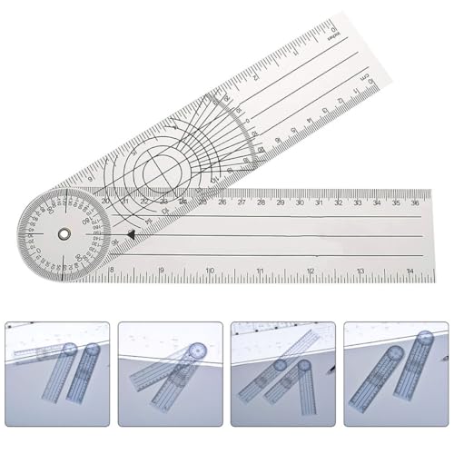Goniómetro de Plástico Transparente para Medición de Ángulos miniatura 5