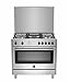 Produktbild LaGermania RIS95C71CX Gasherd mit Gas-Umluft-Backofen, Edelstahl, 90 cm, Energieeffizienzklasse A+