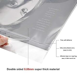 Toranysadecegumy Lot de 50 housses de protection en gel OPP pour disque vinyle – Ouverture plate - Les Beatles, Paul McCartney, John Lennon, RIngo Starr, George Harrison Toranysadecegumy Lot de 50 housses de protection en gel OPP pour disque vinyle - Ouverture plate – Image 3