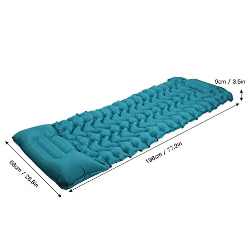 Almofada de Dormir para Acampamento, Tapete de Acampamento Inflável de Suporte Ergonômico 77,2 X 26,