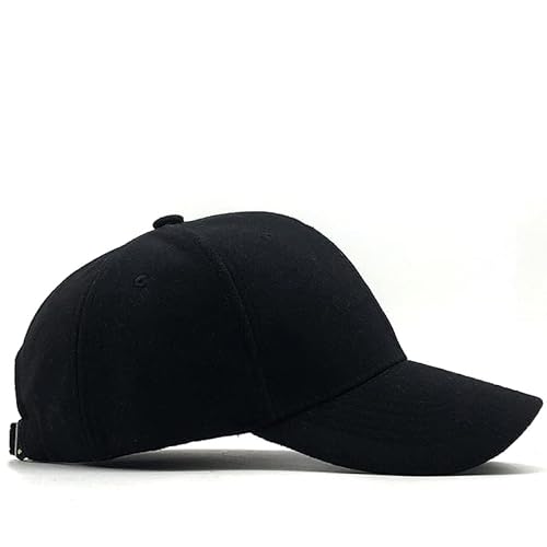MEYLEE Sun Hat Simple Men Winter Spring Autumn Gorra de béisbol Ajustable Gorra Gris para Hombres Mujeres 55-60CMAdjustable Negro Cover