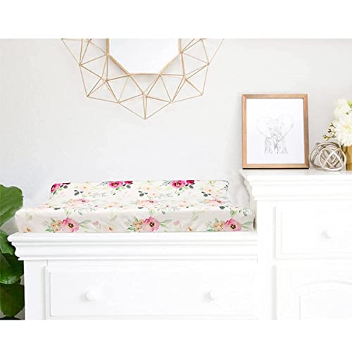 Girl Crib Sheet And Changing Pad Cover, Floral Nursery Bedding, Flower Sheets For Baby Toddler Mattress #TOP1