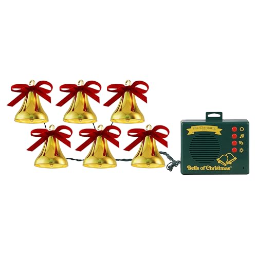 Mr. Christmas Musical Bells of Christmas with LED Lights Motion Sensor and 15 Holiday Carols Battery Operated