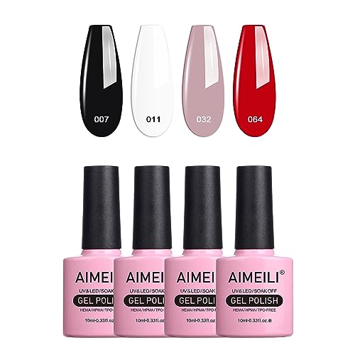 AIMEILI Hema Free Esmaltes em Gel Kit, Esmlates de Unhas Nail Gel...