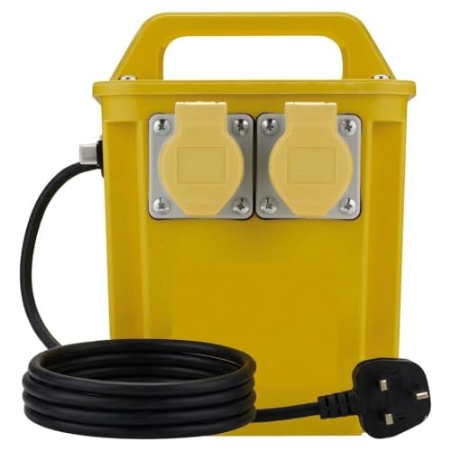 3.3kVA Portable Site Transformer 110V 3000W IP44 Rated 2X16A sockets for power tools and lighting