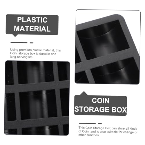Caja de almacenamiento para monedas negra, 2 piezas miniatura 7
