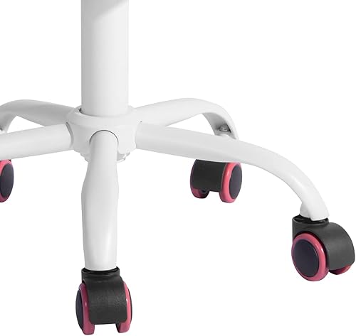 Miniatura 44 de FurnitureR Silla de trabajo de escritura para adolescentes, niños y niñas, ruedas giratorias de 360 grados, asiento de tela suave, respaldo F-aqua,C