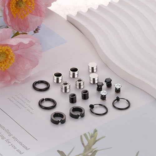 Aretes de aro falsos para hombre y mujer perfectos para fiestas y estilo urbano diario 6