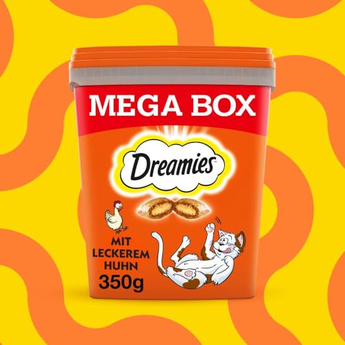 Dreamies Katzensnacks mit Huhngeschmack, 2x350g – Außen knusprige & innen cremige Katzenleckerlis
