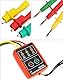 QWORK® Phasenprüfer, Drehfeldmessgerät für 3 Phasen, 60V～600V AC, 20-400 Hz, mit Summertester und Krokodilklemmen