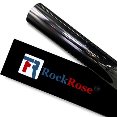 Image of RockRose 15% Nano Ceramic Car Window Tint 24 in x 15FT 2PLY Privacy Film Heat Block, 99% UVR, and 85% IRR Block for Auto or Home Strong Adhesive, Easy Shrink, Plotter Friendly - Charcoal