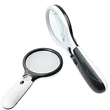 lupa x10 【LENTE DE GRADO ÓPTICO】 LoveSelfy lupa con luz de grado óptico aseguran una visión clara y sin distorsiones, y las gafas son resistentes a arañazos para una más de precisa y vista correcta de color