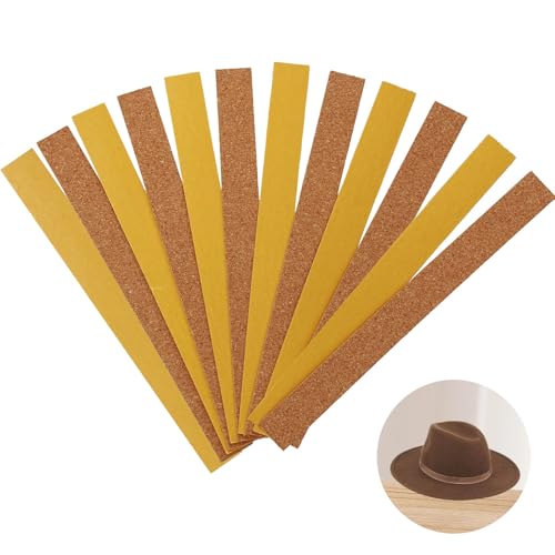 12 Stück Hut Verkleinerung,Hutband Innen Zum Verkleinern,Self-Adhesive Hutband Innen,Kork Selbstklebend,Einfach Anwendbare Korkeinlagen,Komfortabel zu Tragen,Ideal für Alle Hutarten