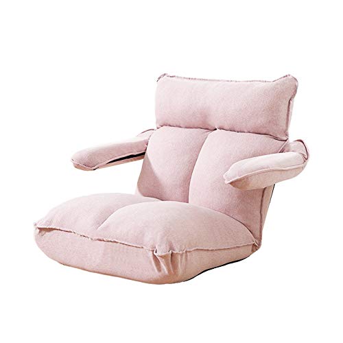 LSTSGAG Floor Chair Floor chair,Folding Padded Gaming Chair 5 gears Adjustable Backrest meditation chair with 5 gears Adjustable Armrests for balcony colour