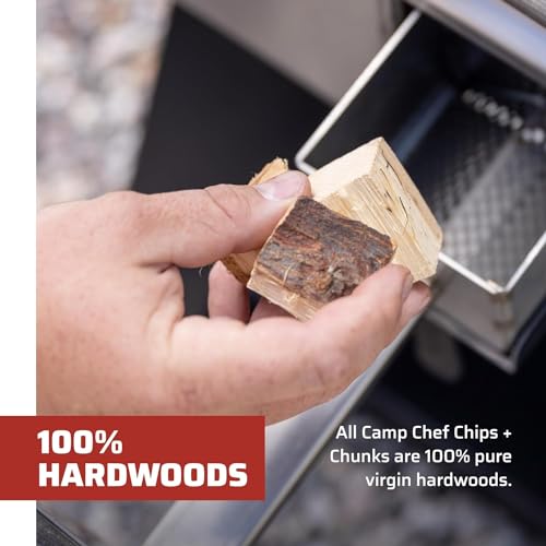 Image of Camp Chef Premium Hardwood Chips - Wood Chips for Smoking & Outdoor Grilling - Compatible with Pellet Grills, Smokers & Barbecues - Made in The USA - Apple, 192 cu in (Pack of 3)