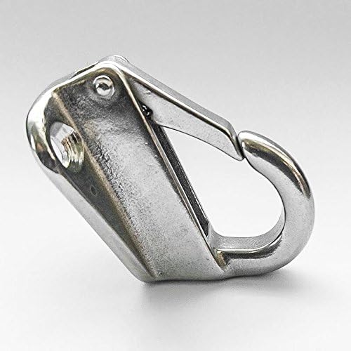 5 x carabiners on platinum stainless steel – sparkles – up to 10