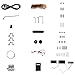 Leo Jaymz DIY Electric Guitar Kits with Mahogany Body and Neck - Laurel Wood Fingerboard and All Components Included (ML)