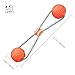 LEPPI Interactive Dog Toys with Two Rubber Indestructible Dog Ball for Tug of War Games- Orange