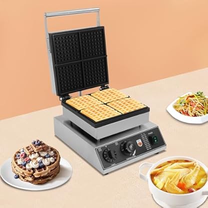 4-Wege-Waffeleisen Waffeleisen-Waffel Doppelwaffeleisen 1750 W 50–300 °C Temperaturregelung für Cafés Bäckereien und Privathaushalte – Bild 6