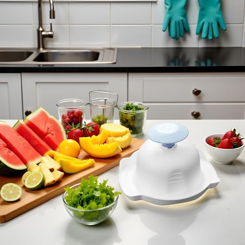 Blue Food Safety Holder for Mandolin Slicer or Grater,Finger Anti-Cut Protectors for Vegetable Grater, Peelers and Slicers,Food Slicer Cutter Finger Guard for Mandoline Slicer Graters Cutting