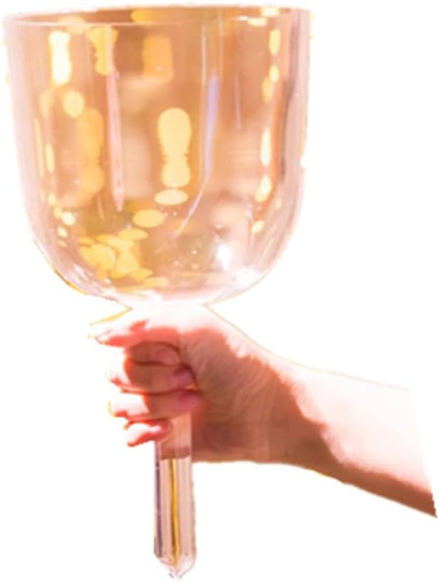 Transparent Handheld Crystal Bowl Professional Singing Bowl Yoga Meditation Handheld Music Bowl Seven-Tone Tuning Bowl Crystal Singing Bowl