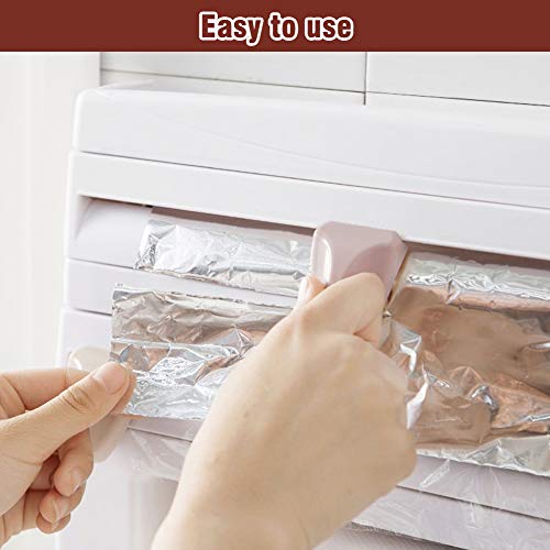 Cocoarm Cling Film Holder, Kitchen Wall-Mount Paper Towel Holder Sauce Bottle Storage Rack Towel Holder Mount Kitchen Tool (White) #TOP4