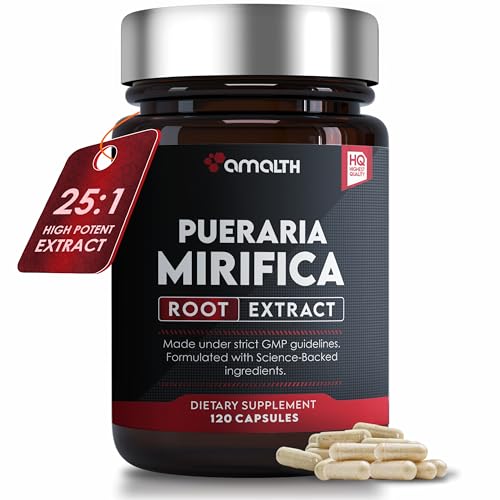 AMALTH Pueraria Mirifica Capsules 1000 mg 120 Capsules Estrogen Supplement for Women, Men and Transgender, Menopause Relief, Female Wellness Support Pills