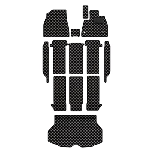 Hotfield トヨタ 互換品 新型対応 ノア ヴォクシー 90系 2025年9月〜対応 フロアマット+ステップマット+トランクマット ラゲッジマット 形状08 7人乗/ハイブリッド/コンソールボックス:有/フロアトレイ(HV車)/トランク形状:カバー(