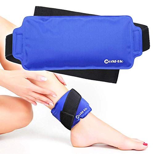 Ice Pack Wrap For Injuries, 2 Reusable Hot Cold Packs Alleviate Surgery Recovery, Joint Pain, Muscle Soreness And Inflammation - Adjustable & Flexible Therapy For Knees, Back, Elbows, Wrists And Legs #TOP5