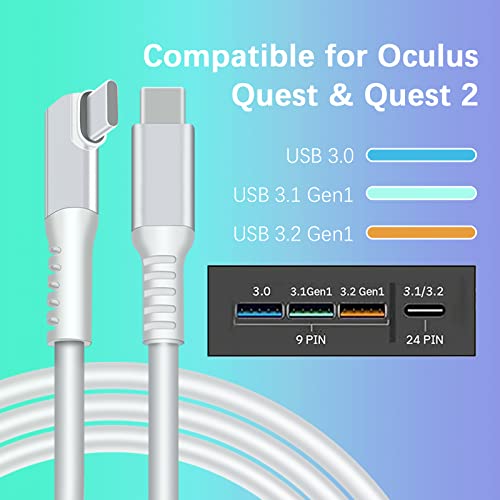 Inwech Link Cable 20 Ft Compatible With Quest 2/1 And Pc/Steamvr, High-Speed Data Transfer & Charging Usb 3.0 To Usb C Cable For Vr Headset And Gaming Pc #TOP2