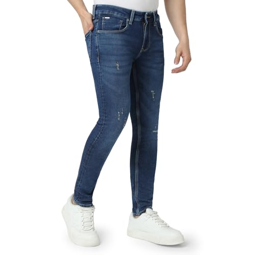 Image of Spykar Men's Skinny Fit Low-Rise Casual Jeans