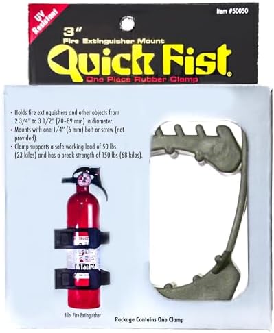 3" Quick Fist Clamp for mounting tools & equipment (Size: 2-3/4 Inch To 3-1/4 Inch Clamping Diameter; 4-1/2 Inch x 1-1/4 Inch Mounting Area), Black