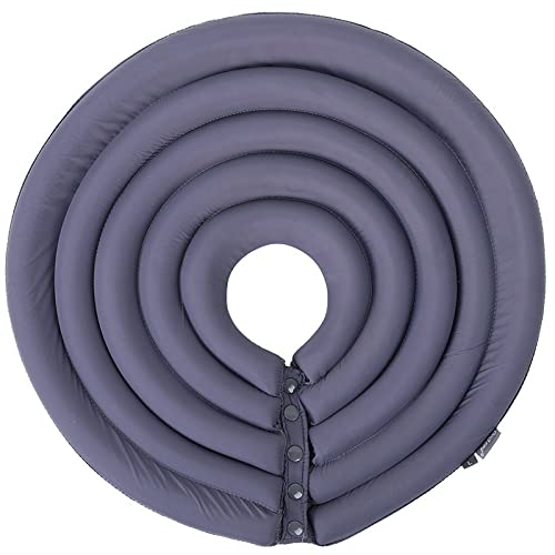 Dog Cone Collar, Inflatable Dog Neck Donut Collar Alternative After Surgery, Soft Protective Recovery Cone for Small Medium Large Dogs and Cats Puppies - Alternative Collar (Grey,XS)