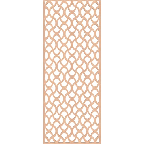 Image of Resort Decorative Pierced Fretwork Wood Wall Panels, 17 3 /8 inchW x 44 3 /8 inchH x 1 /4 inchT, Alder