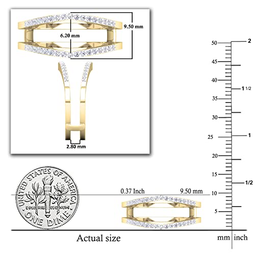 Dazzlingrock Collection Round White Diamond Enhancer Guard Wedding Band for Women (0.25 ctw, Color I-J, Clarity I2-I3) in 10K Solid Gold4
