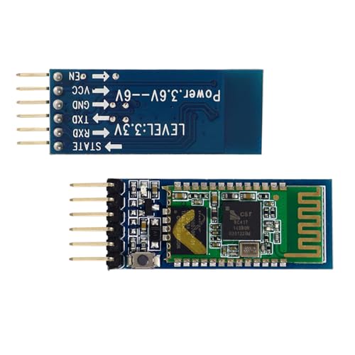 Image of HC-05 Bluetooth Module for Arduino | Wireless Serial Transceiver 2.1Mbps Data Rate | 9600 Baud Rate Default | Master Slave Mode | Bluetooth 2.0 SPP Module for Arduino, Robotics Projects