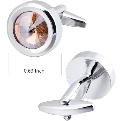 Gemelos redondos de cristal champán para hombre y mujer miniatura 3