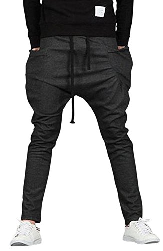 X&F Men's Casual Big Pockets Harem Pants Jogging Running Sports Trousers - Main Image