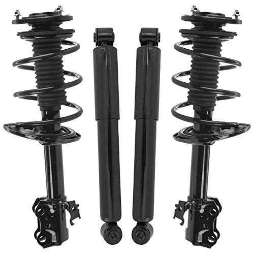 Image of TRQ Front and Rear Complete Strut Assembly & Shock Absorber Kit Complete Strut & Coil Spring Assembly Compatible with 2006-2008 Toyota RAV4