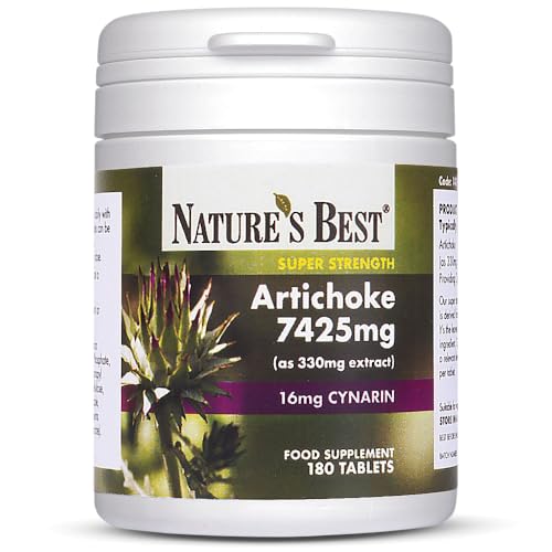 Natures Best High Strength Artichoke Extract 7425mg 180 Vegan Tablets