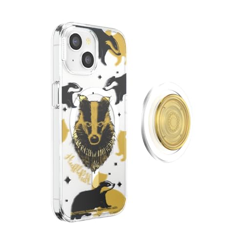 Image of PopSockets iPhone 15 Phone Case with MagSafe, Wireless Charging Compatible, Harry Potter - Hufflepuff