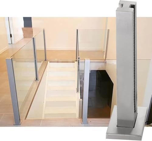 Poteau de garde-corps en verre inox 105 cm pour balustrade de terrasse