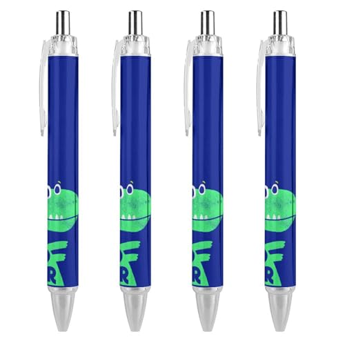 Stylos à bille noirs lot de 4 encre gel pointe fine 0,5 rétractables