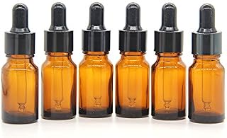 Yizhao 10ml Amber Dropper Bottle, Empty Eye Glass Dropper Bottles with [Glass Pipette Dropper],Small Sample Glass Bottles,for Essential oil Diffuser,Massage,Beauty Oil Mix  12 Pcs