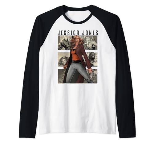 T-shirt baseball Marvel Jessica Jones pour fan de comics retro