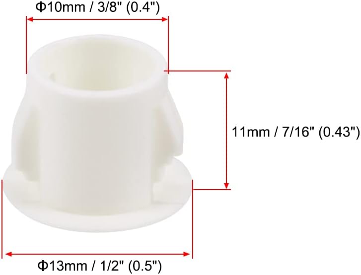uxcell Hole Plugs Beige Plastic 16mm(5/8-inch) Snap in Locking Hole Tube(15.5-16mm) Steel Furniture Fencing Post Pipe Insert End Caps for Fitness Equipment 50 Pcs - - 
