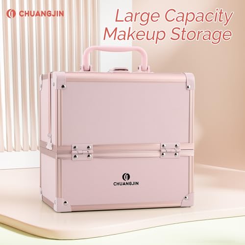 50% Off CHUANGJIN Pink Makeup Train Case with Code - Image 7