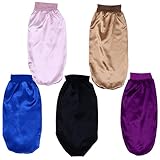 CLISPEED 5 Gorros Largos de Satén Elásticos para Dormir, Gorra para Cabello Largo, Trenzas y Rastas, Protección del Cabello y Cuero Cabelludo Durante el Sueño, Accesorios para Cuidado