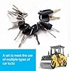 VooGenzek 12 PCS Ignition Keys Kit, Universal Ignition Switch Spare Keys, for Agricultural Excavator Machinery Construction Vehicles Graders Dozers Backhoes #4