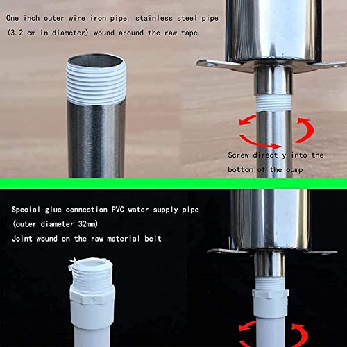 Pompe à eau manuelle puits profond inox pour pompage eaux souterraines - 4